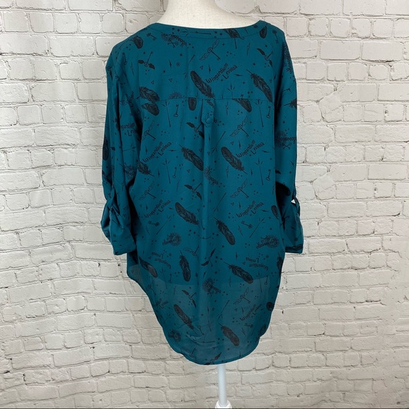Torrid NWT Teal Harry Potter Blouse - Picture 5 of 8